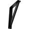 Ekena Millwork Traditional Wrought Iron Bracket, (Single center brace), Powder Coated Black 1 1/2"W x 10"D x 12"H BKTM01X10X12STR - alternate 1